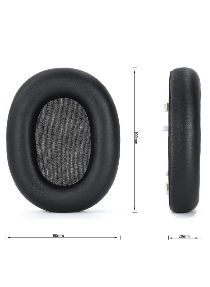 QIRG Earpads Cushions Replacement Compatible with Sony WH-1000XM6  Wireless Noise Canceling Headphones Protein Leather Ear Pads with High-Density Noise Isolation Foam- Black - Image 2