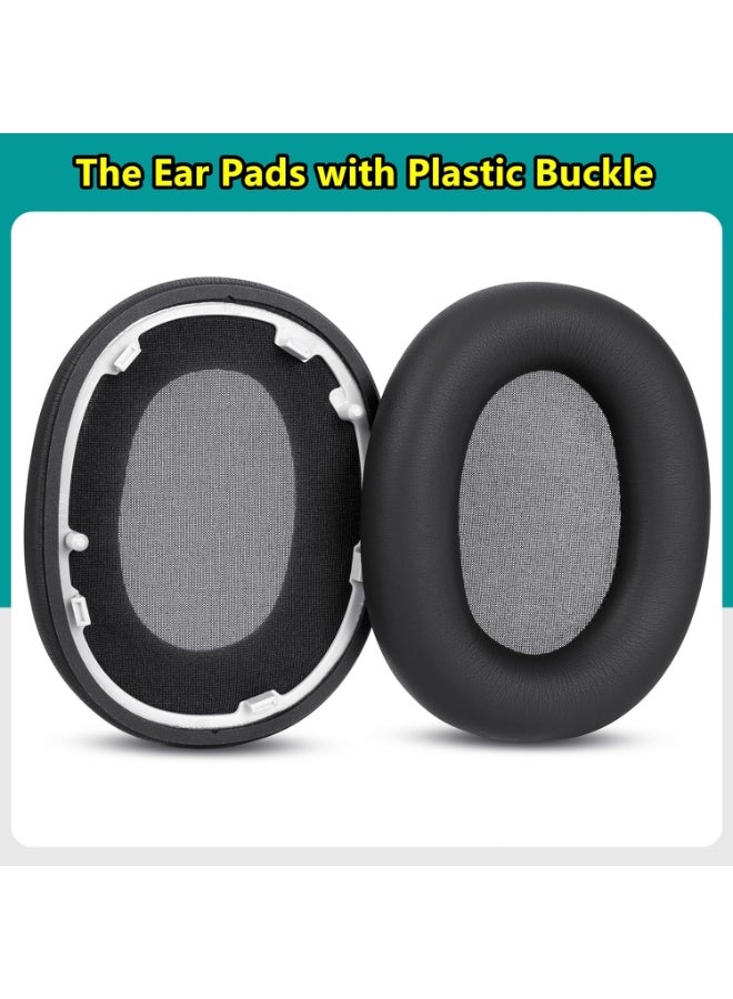 QIRG Earpads Cushions Replacement Compatible with Sony WH-1000XM6  Wireless Noise Canceling Headphones Protein Leather Ear Pads with High-Density Noise Isolation Foam- Black - Image 3