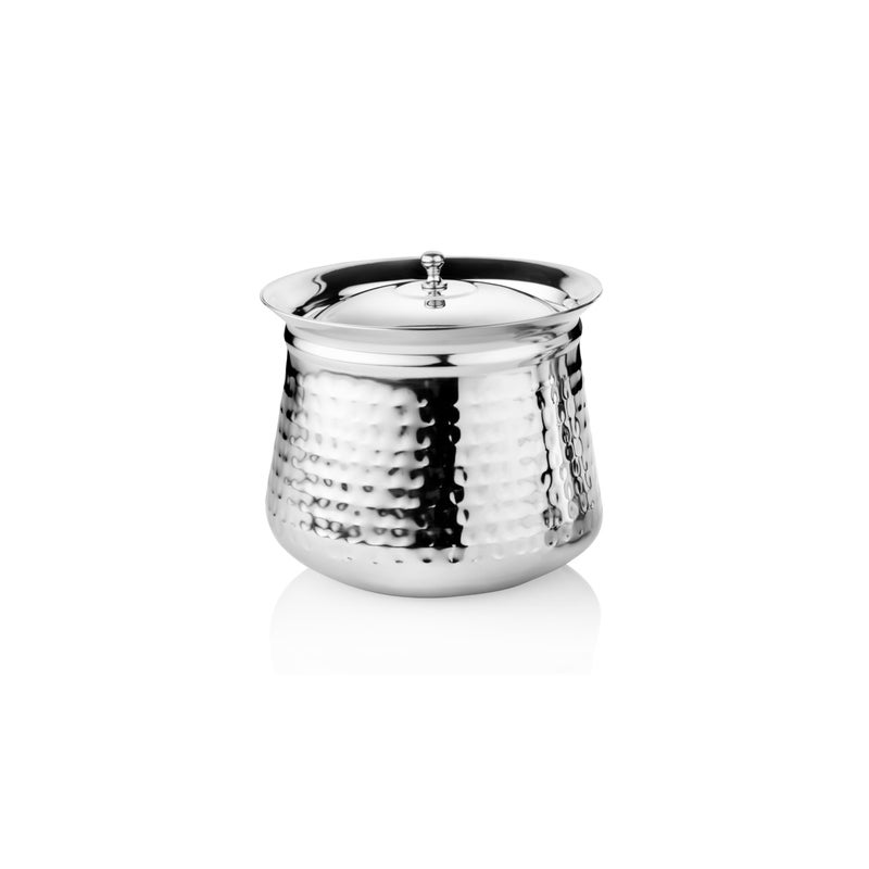 Embassy Stainless Steel Hammered French Pongal Handi with Lid | Capacity - 500 ml | Size - 1 | Induction Friendly | Hammertone Finish | Ideal for Cooking Biryani, Curries, Stews, and More. - Image 5
