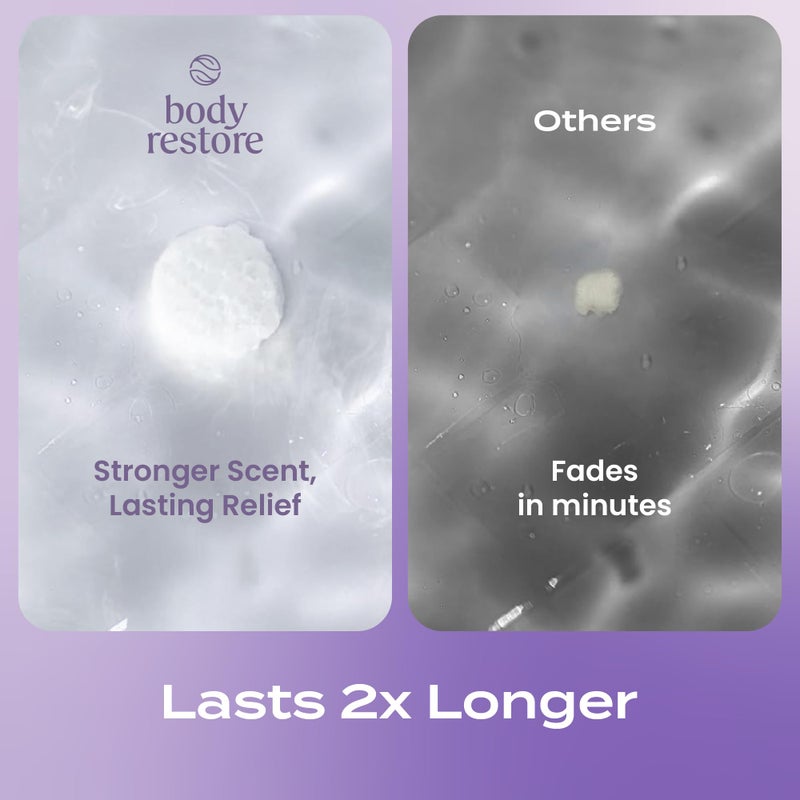 Body Restore Shower Steamers Aromatherapy 15 Pack - Christmas Stocking Stuffers, Birthday Gifts for Women, White Elephant, Relaxation, Self Care for Men - Lavender - Image 5