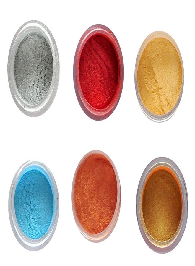 Vozwa Multi Color Eyeshadow Shimmer Powder (Copper, Golden, Maroon, Blue, Silver, Gold Gradient)(0066) - Image 2