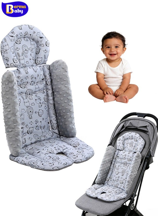 Berma Baby بطانات مقعد عربة الأطفال العالمية، بساط قابل للعكس وناعم لعربة الأطفال حديثي الولادة مع شبكة هوائية متعددة الوظائف وسادة أطفال لعربات الأطفال ومقاعد السيارات والكراسي العالية - Image 1