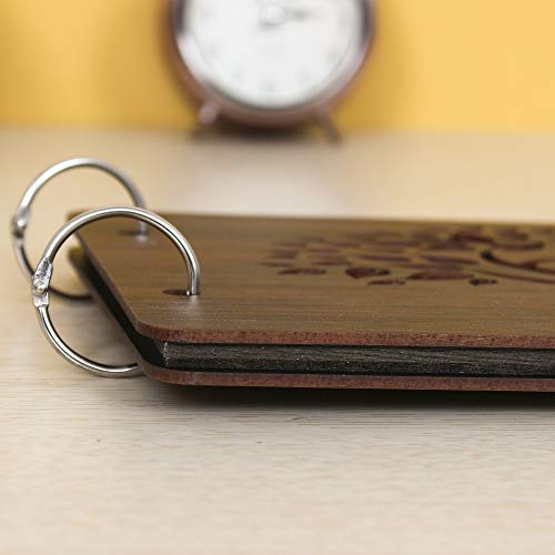 Webelkart Wooden DIY Photo Album Scrapbook Memory Book (26 x 16 x 4 cm, 30 Sheets) - Image 5
