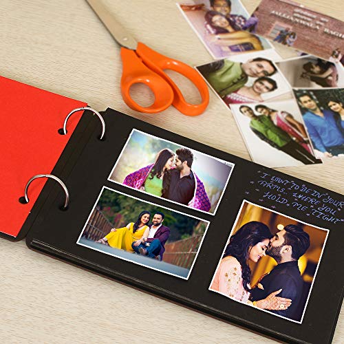 Webelkart Wooden DIY Photo Album Scrapbook Memory Book (26 x 16 x 4 cm, 30 Sheets) - Image 4