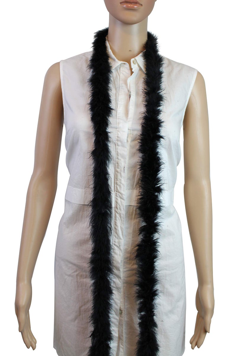 Flydreamfeathers Flydreamfeathers 14 Gram 2 YardLong Marabou Feather Boa Dancing Wedding Crafting Party Dress Up Halloween Costume Decoration Black 