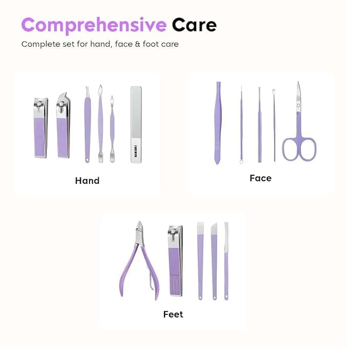 Bhujry Manicure and Pedicure Tool Kit Manicure Set Nail Clipper Kit Professional Manicure Set Stainless Steel Manicure Kit for Hand Care Foot Care - Image 3
