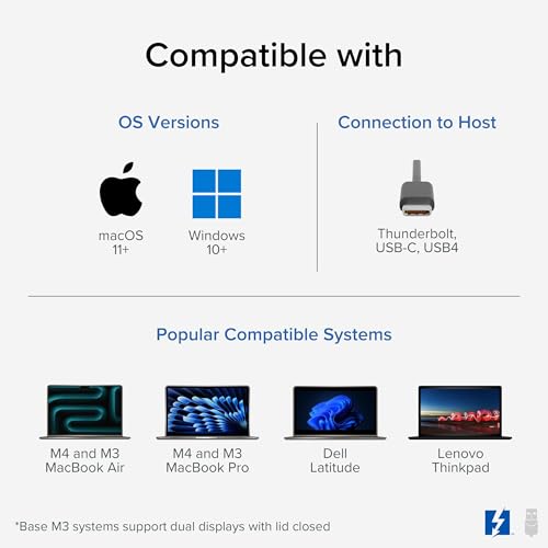 Plugable 16-in-1 Thunderbolt 4 Dock – Dual 4K Monitors for M4 MacBook Air/Pro, 100W Charging, 2X HDMI, 2X DisplayPort, 2.5G Ethernet, 7X USB, MicroSD/SD Card Reader, Audio, Windows & USB4 Compatible - Image 4