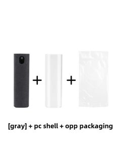 Mobile Phone Screen Cleaner Portable Spray Wipe Integrated Digital Computer Screen Cleaner Mobile Phone Screen Cleaner-Color:Pc Case + Opp Packaging: Gray