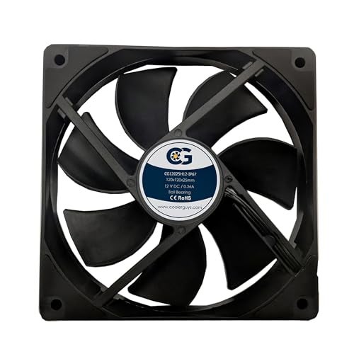 coolerguys مروحة كولر قايز 12 فولت DC مقاومة للماء IP67 (سرعة عالية، 120x25 مم) - Image 1