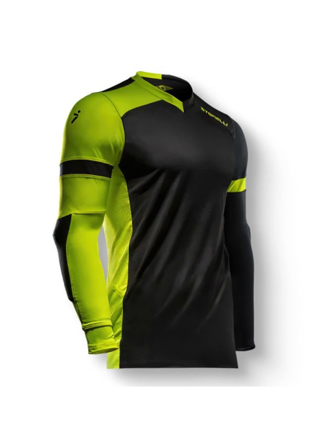 Storelli Youth Exo Shield Goalkeeper Youth Jersey, Black, Large - Image 1
