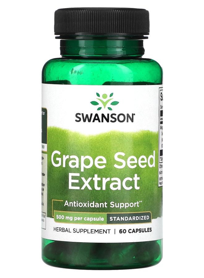Grape Seed Extract Standardized 500 mg 60 Capsules