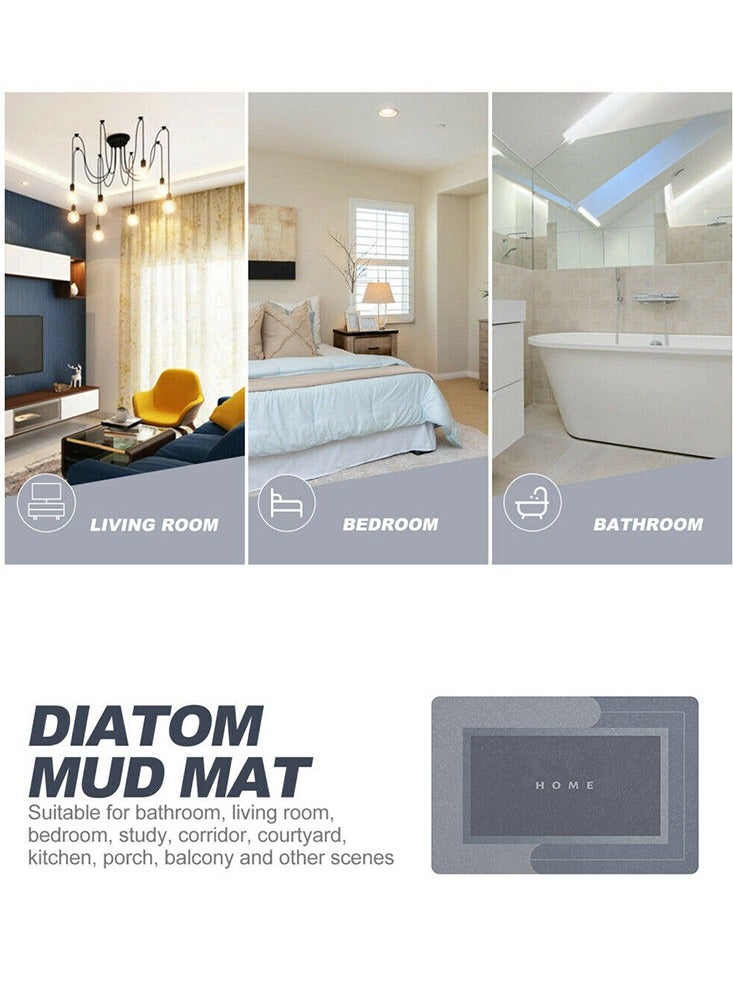إسكدنيا سجادة حمام ناعمة وسريعة الامتصاص وسريعة الجفاف وقابلة للغسل في الغسالة ومانعة للانزلاق، 40 × 60 سم، لمنطقة الاستحمام - Image 5