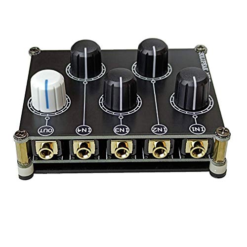 SOLUPEAK mini 4-way audio mixer Stereo 4-in-1-out AUX, Passive 3.5mm line levels control MX41 - Image 4