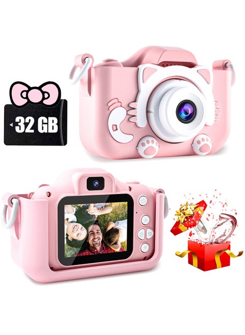 Kids Digital Camera for Toddler with Video, Birthday Festival for Kids, Selfie Camera for Kids, 32GB TF Card