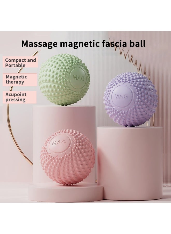 Loucky 2 Pack Massage Balls for Myofascial Release & Trigger Point Therapy, Lacrosse Massage Balls with 3D Points & Magnetic Therapy – Suitable for Back, Neck, Shoulders, etc. (Green+Purple) - Image 4