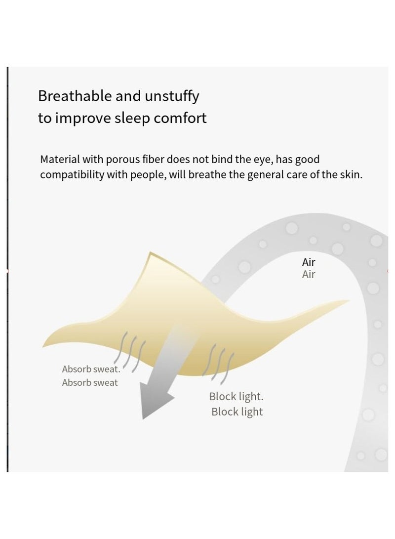 عام مجموعة أقنعة العين الحريرية المحاكية، مجموعة من 3 قطع، سدادات أذن، حقيبة قماشية، قناع حماية يومي للعين، قناع عين للنوم أثناء العمل والسفر - Image 3