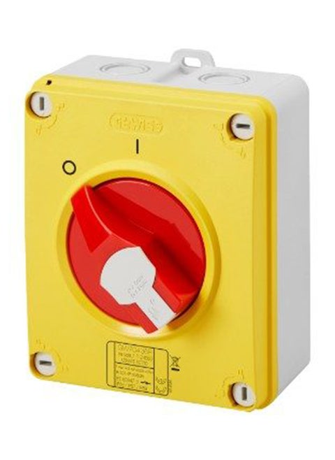 S.M.ROT.CTRL.SWITCH 2P 16A IP69 RED KNOB