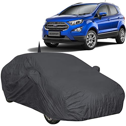 The Autostory 190 Taffeta Water Resistant Car Body Cover Compatible with Ford Ecosport with Mirror & Antenna Pockets (Grey/Navy Blue) - Image 1