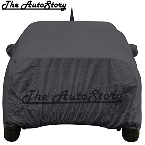 The Autostory 190 Taffeta Water Resistant Car Body Cover Compatible with Ford Ecosport with Mirror & Antenna Pockets (Grey/Navy Blue) - Image 2