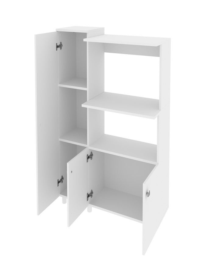 Tecnomobili Storge kitchen cabinet multi purpose 3Door White Color 119x96.5x32cm  - Image 2