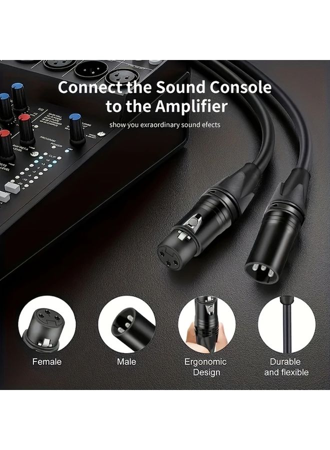 Studio Grade XLR Male To Female Microphone Cable 39 37 Inch Balanced Connector - Image 4
