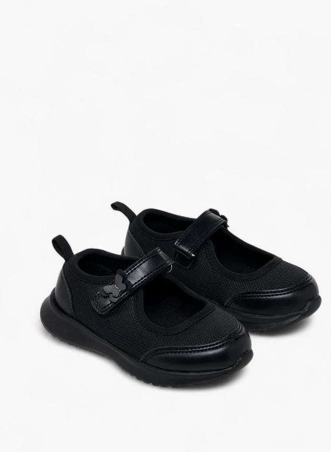 Juniors Girls Hook And Loop School Mary Jane Shoes