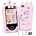 WEOLULI Kids Smart Phone with Dual Camera Game Music Player Toddler Learning Play Toy Cell Phone Gifts for Girls Christmas Birthday Age 310 Light Pink - Image 2