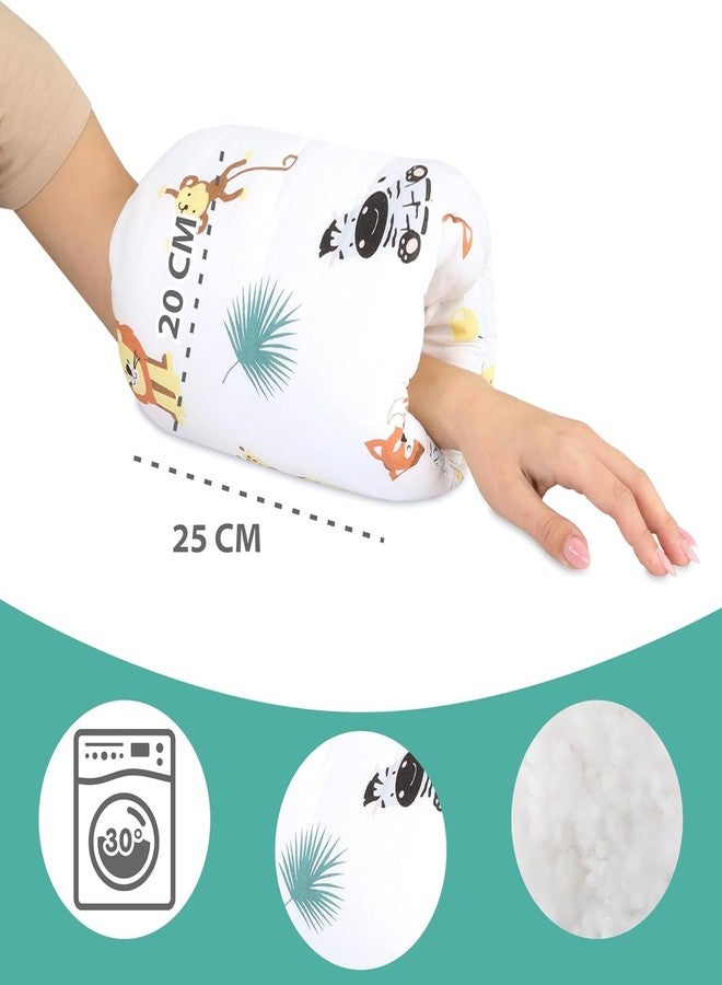 Elvana Small Nursing Pillow for Breastfeeding & Bottle Feeding | Arm Support Nursing Muff Pillow | Multicolour Baby Feeding Cushion | Travel-Friendly Infant Positioning Pillow - Image 2