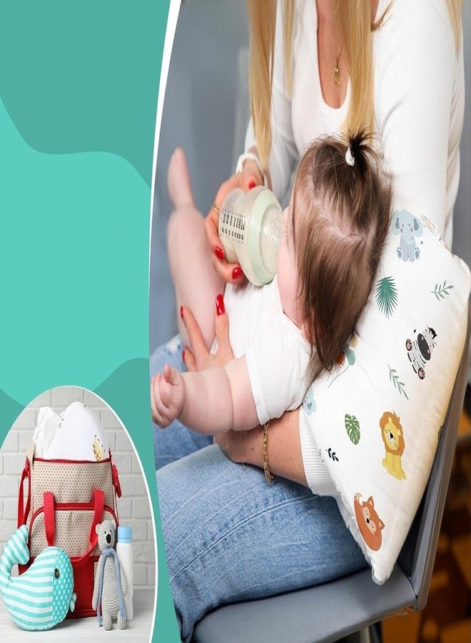 Elvana Small Nursing Pillow for Breastfeeding & Bottle Feeding | Arm Support Nursing Muff Pillow | Multicolour Baby Feeding Cushion | Travel-Friendly Infant Positioning Pillow - Image 4