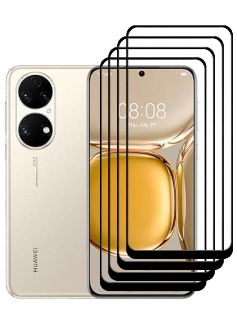 ACLIX 4 Pieces Antistatic ESD Dustproof Premium Quality High Definition Tempered Glass Screen Protector Designed For Huawei P50 - Image 1