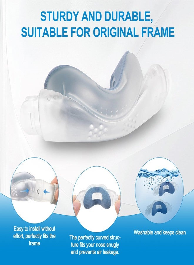 Medihealer 2 PCS N30i Nasal Cushion for AirTouch N30i (M),1 pc Soft Fabric Nasal Cushion& 1 pc Velvet-Lined CPAP Nasal Cushion for AirTouch N30i,Soft Fabric for All Seasons, Velvet-Lined for Fall/Winter(Blue) - Image 4
