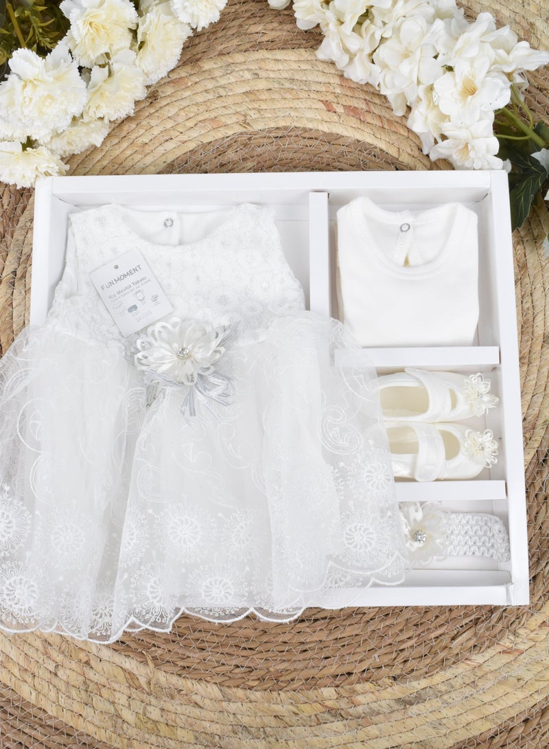 FUN MOMENT Newborn Dress with Gift Box 4 Pieces - Image 1