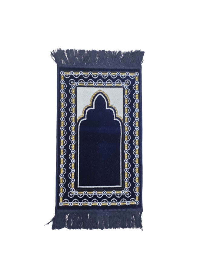 ريف سجادة صلاة إسلامية بتصميم بإطار منقط بجودة ممتازة أزرق وأبيض 35 x 60 سم SP MIDI 35X60S100821BL - Image 2
