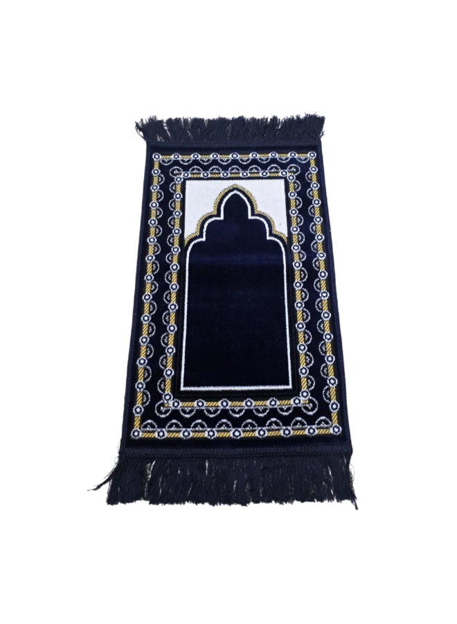 ريف سجادة صلاة إسلامية بتصميم بإطار منقط بجودة ممتازة أزرق وأبيض 35 x 60 سم SP MIDI 35X60S100821BL - Image 1