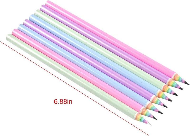 WEZCHUGHAOL 12 Pack Colored Paper Pencils,Eco-friendly Wood & Plastic Free Colored Recycled Paper HB Pre-sharpened for School Office Safety Eco Friendly Fancy Pretty Pencils(12) - Image 2