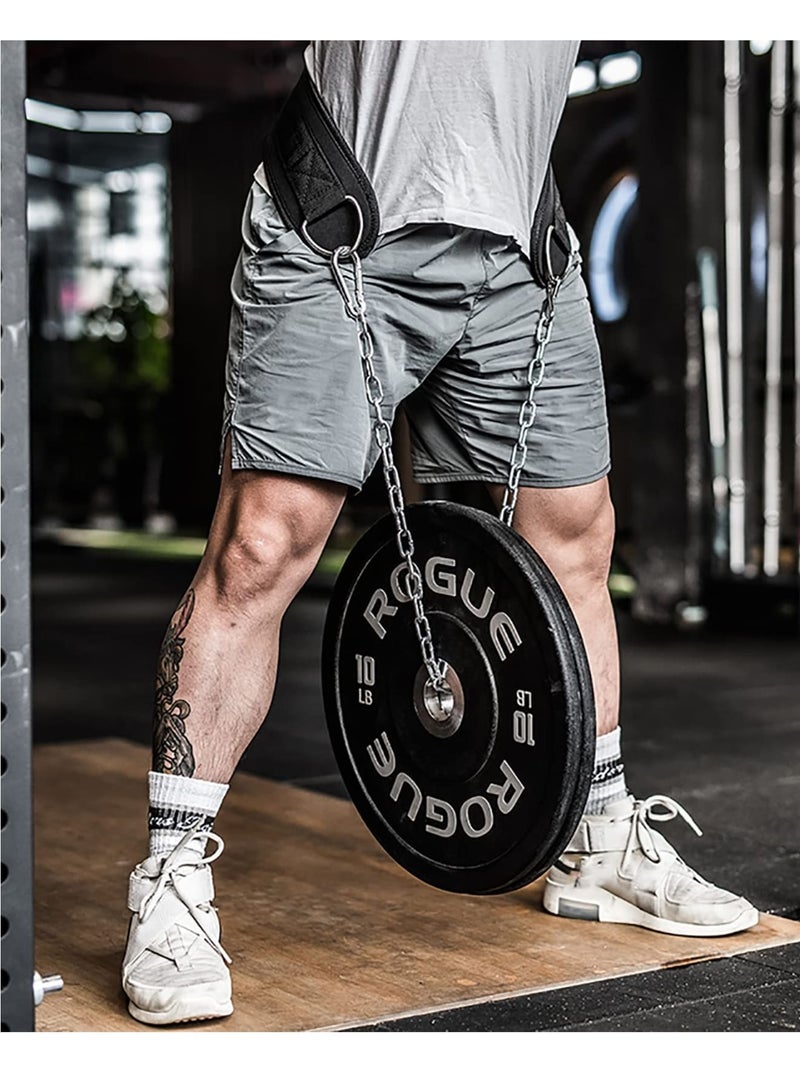 Zikra Weight Lifting Belt, Chain Fitness Dip Belt for Weightlifting Neoprene Support Weighted Pull Up Belt With Heavy Duty Steel Chain for Men Added Weight Training, Squat, Deadlift, Bodybuilding - Image 2