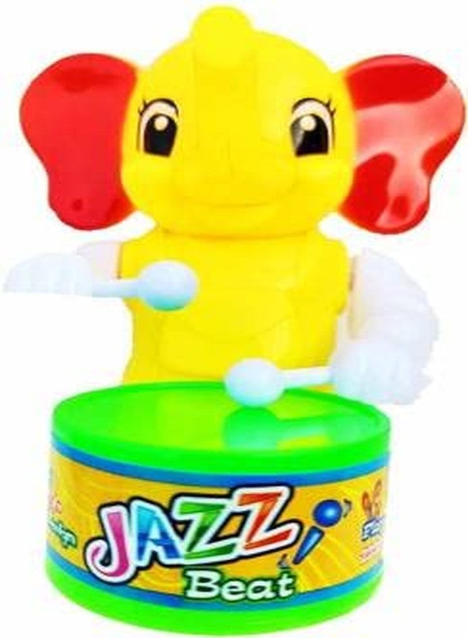 PRIMEFAIR Drummer Toy with Drumming and Dancing Action for Kids Baby Rattle Toys Set Toddler Kids. Birthday Gift, Birthday Return Gift Key-Operated (ELEPHENT-PINK-BABY-02) - Image 2