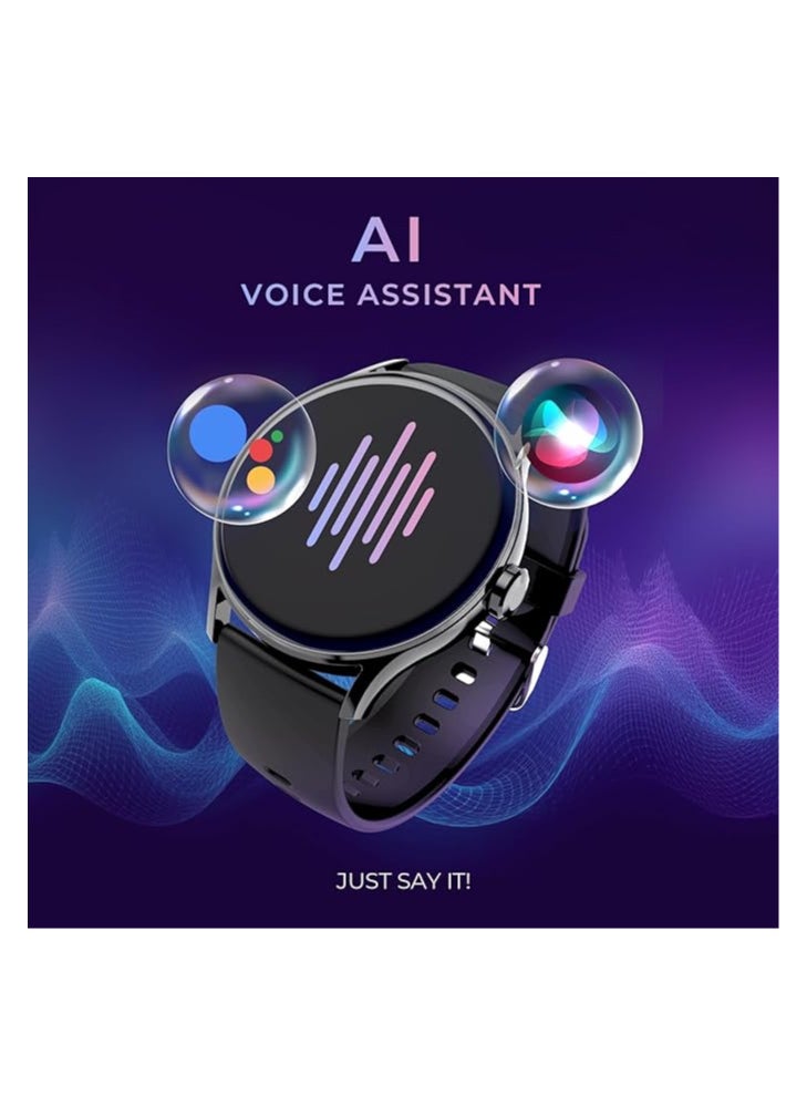 Generic - beatXP Flare Pro 1.39 HD Display Bluetooth Calling Smart Watch, 100+ Sports Modes, Heart Rate Monitoring, SpO2, AI Voice Assistant, IP68 - Black - Image 1