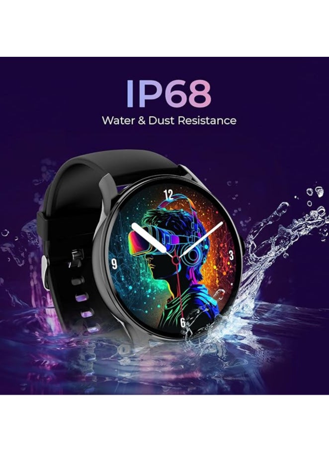 Generic - beatXP Flare Pro 1.39 HD Display Bluetooth Calling Smart Watch, 100+ Sports Modes, Heart Rate Monitoring, SpO2, AI Voice Assistant, IP68 - Black - Image 1