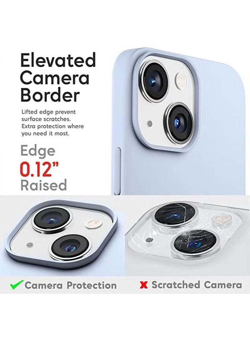 إيف غطاء حالة الهاتف المحمول iPhone 15 مع حماية من السيليكون السائل الناعم من الإكسسوارات المضادة للصدمات المضادة للصدمات الغطاء الخلفي الظهر النحيف مع شعور مريح باللمس ومكافحة الأصابع - Image 2