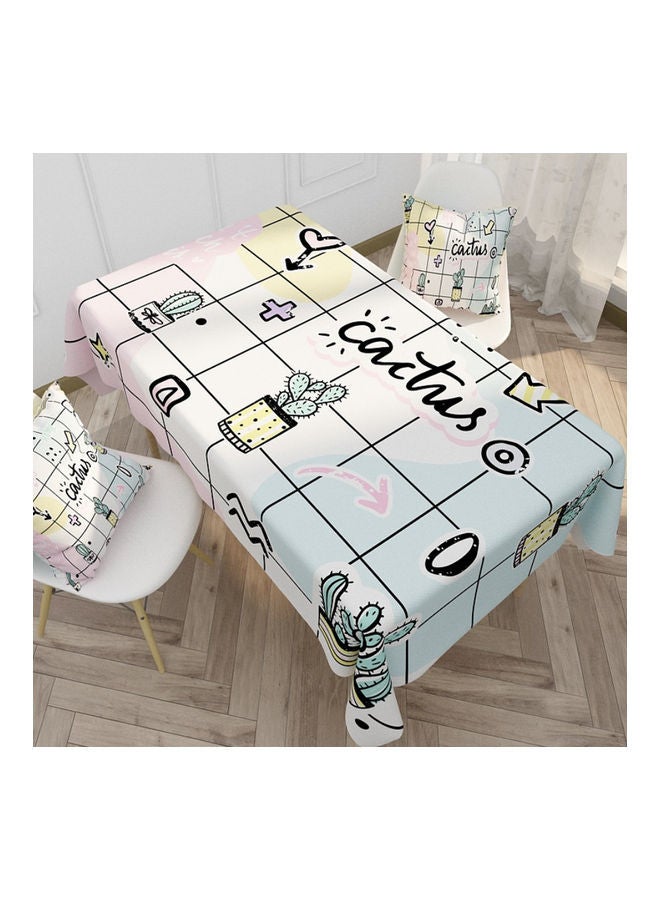 NIBEMINENT Waterproof Household Tablecloth black/white 140x220cm