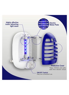 KASTWAVE 2 Pack Electronic Fly Zapper Fruit Fly Killer with Blue Light Safe NonToxic  Silent Effective Operation UV Insect Killer  - Image 2