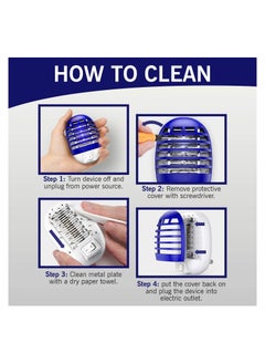 KASTWAVE 2 Pack Electronic Fly Zapper Fruit Fly Killer with Blue Light Safe NonToxic  Silent Effective Operation UV Insect Killer  - Image 5