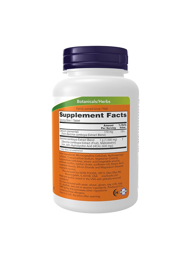 Now Foods Garcinia Healthy Metabolism 1000mg 120 Tablets - Image 2