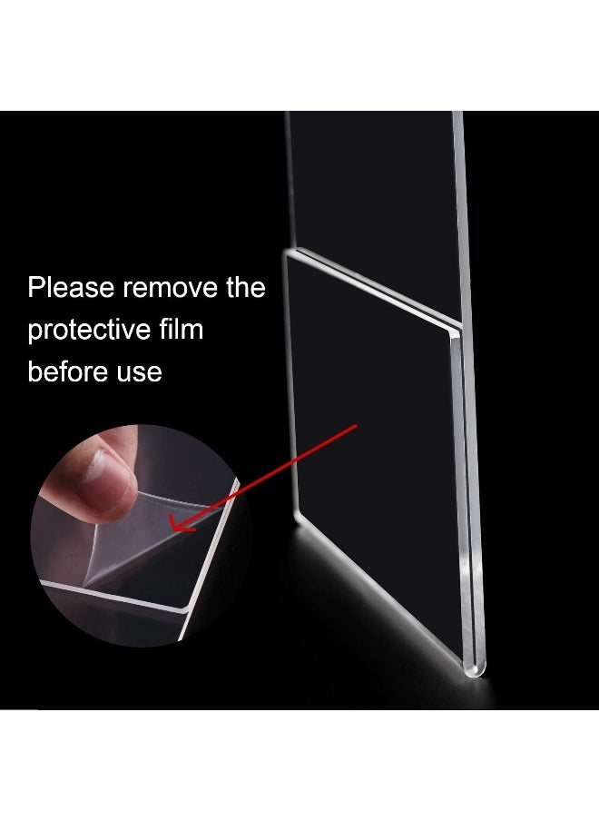 TPGP A4 Acrylic Wall Sign Holder [6 Pack] Clear A4 Adhesive Plexi Sign Holders with 3M Tape for Wall, Door, Glass, Perfect for Store, Office, Home, Restaurant  - Image 4