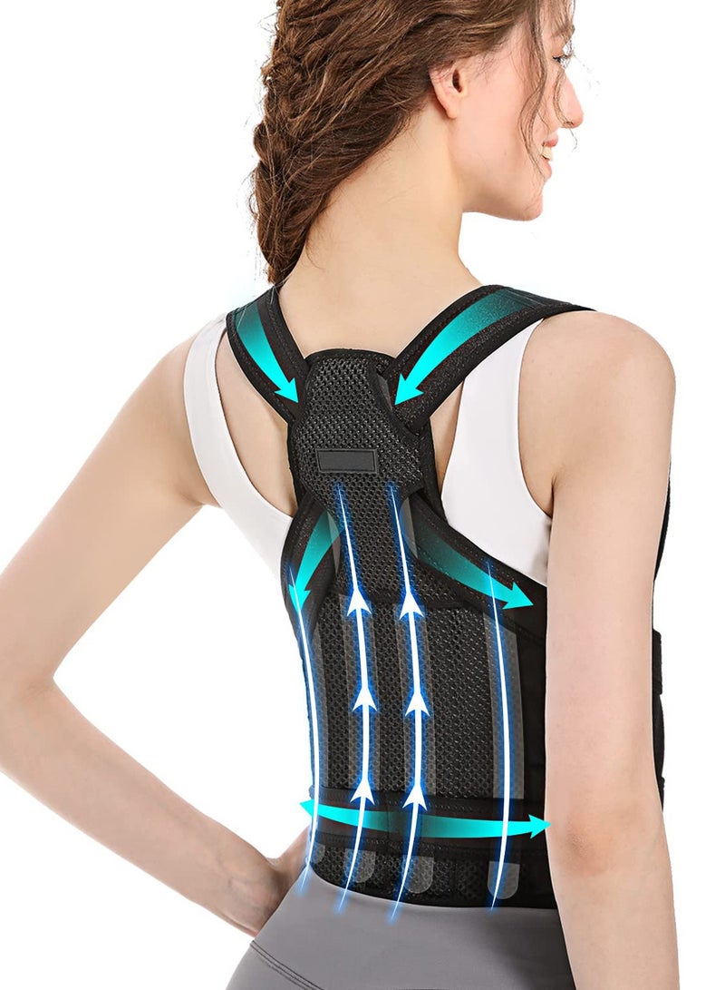 PGG Back Brace and Posture Corrector Back Straightener Posture Corrector Scoliosis and Hunchback Correction Spine Corrector Support Back Pain Adjustable Posture Trainer Size M - Image 2