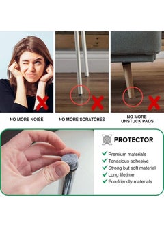 DIY Crafts DIY Crafts Non Slip Self Sticking Furniture Pad for Floor Protection Square Chair Leg Floor Protector Adhesive Furniture Leg Cap Noise Insulation Pads Chair Bush! (100 Pcs Black Round, 25mm 1" inch)  - Image 4