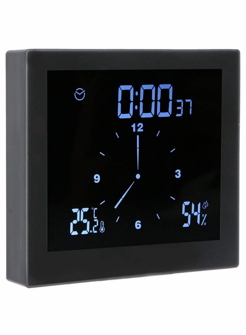 KASTWAVE Shower Clock Waterproof, Digital Clock Timer Clock, Bathroom Clock with Suction Cup, Temperature Humidity Display, Upper and Lower Limit Alarm - Image 1