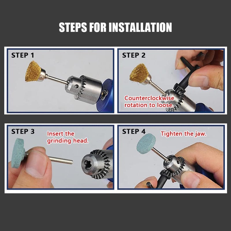 Eacam Micro Mini Electric Hand Drill 0.3-4Mm Adjustable With 145Pcs Accessories For Polishing Waxing Cutting Drilling Engraving - Image 4