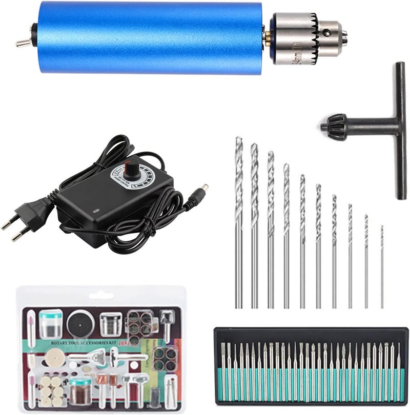 Eacam Micro Mini Electric Hand Drill 0.3-4Mm Adjustable With 145Pcs Accessories For Polishing Waxing Cutting Drilling Engraving - Image 1